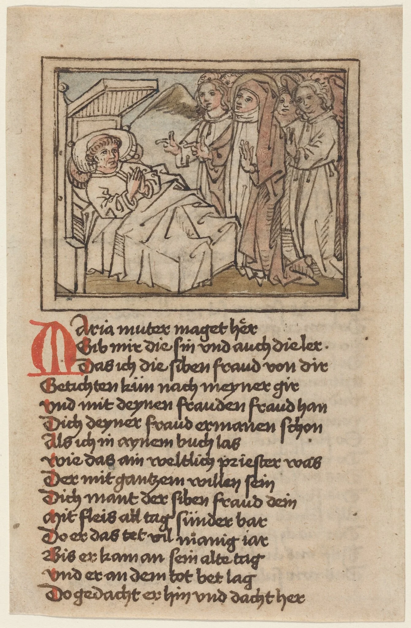 The Virgin Appearing to a Dying Priest, detail