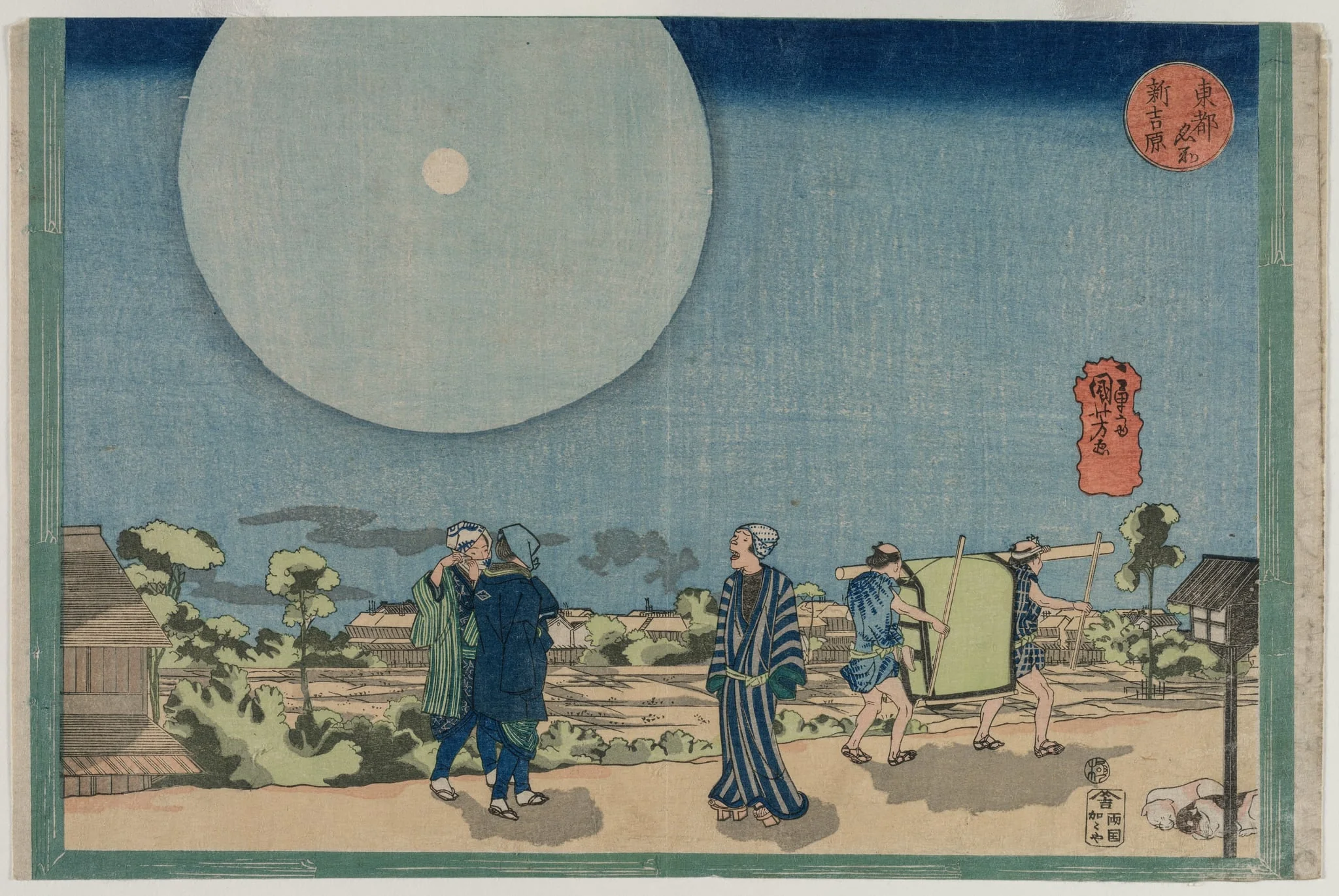 New Yoshiwara (Shin Yoshiwara), from the series Famous Places in the Eastern Capital, detail