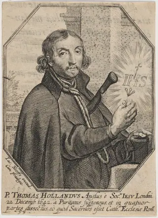 Thomas Holland, Jesuit, by Jacobus Neeffs, ink, 1635