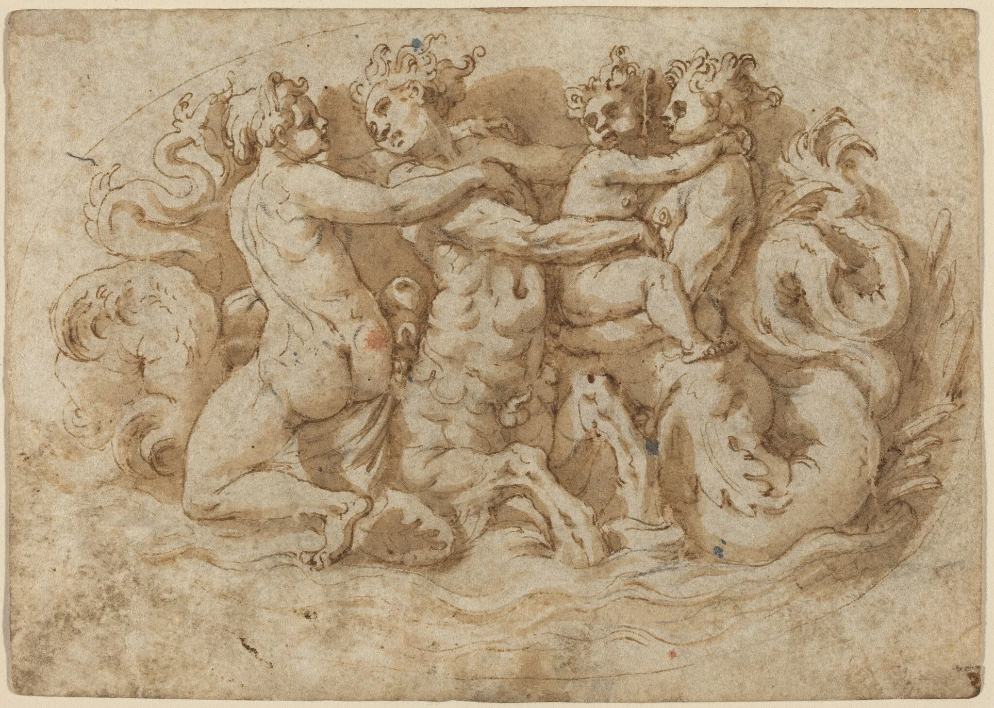 Tritons and Nymphs, detail
