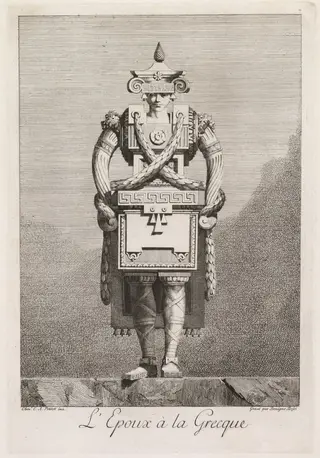 Groom in the Greek Style, Plate 7, by Benigno Bossi, 1771