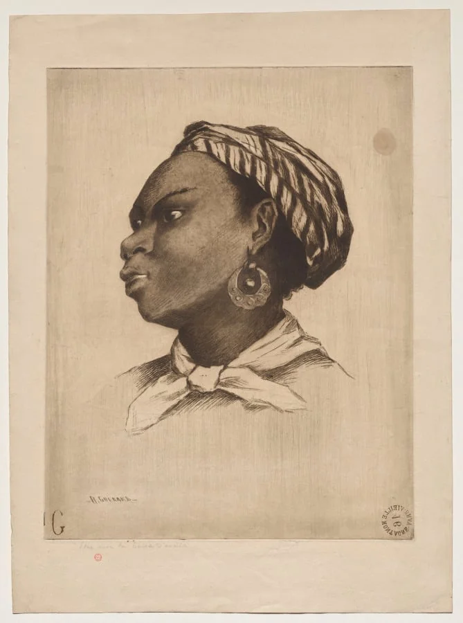 An African Woman, after Eva Gonzalès, detail