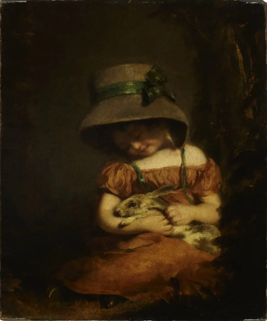 Girl with a Rabbit, by John Hoppner, unspecified, 1800