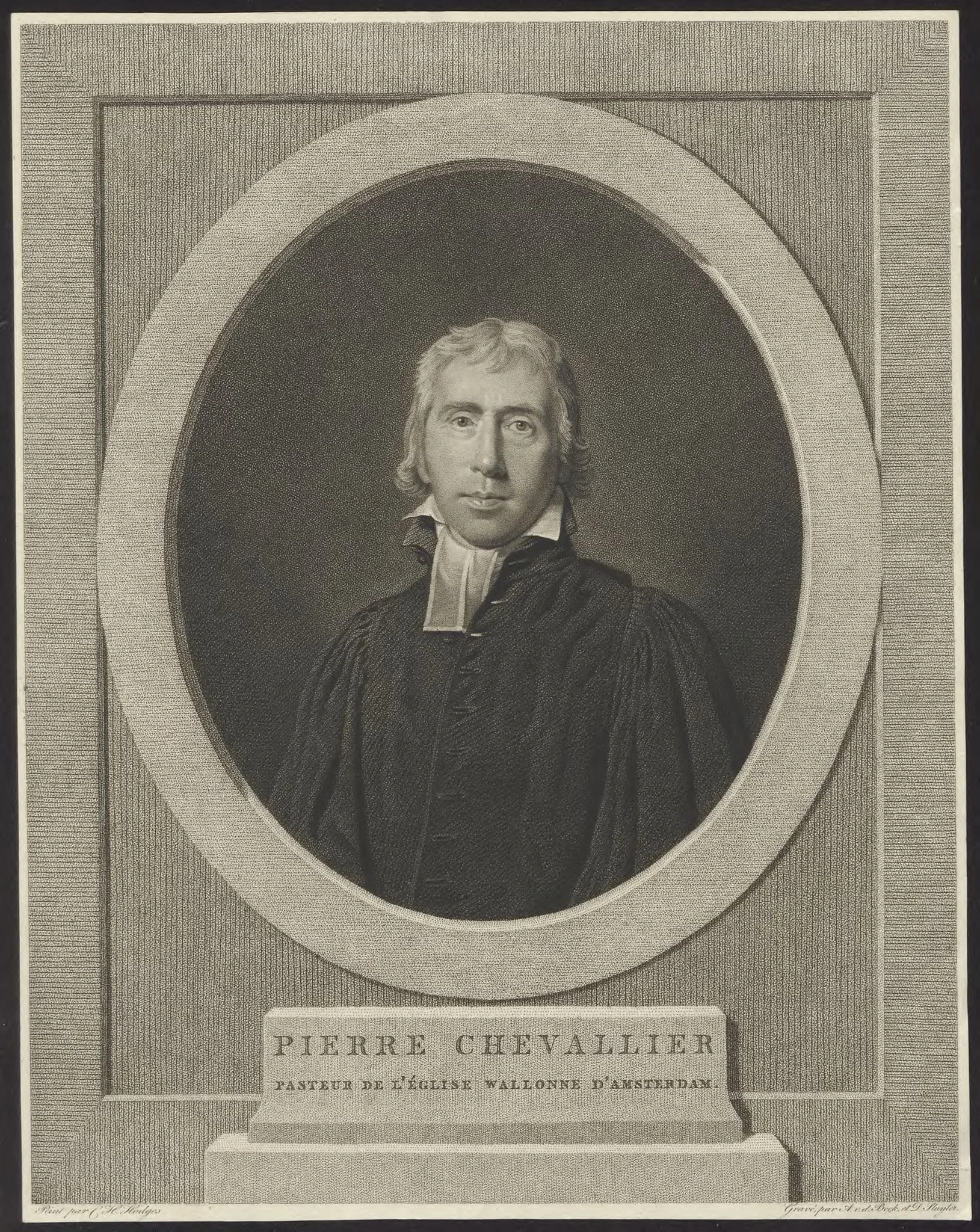 Portrait of Pierre Chevallier, Walloon minister in Amsterdam, detail