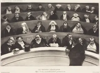 Le Ventre Législatif (The Legislative Belly), by Honoré Daumier, ink, 1834