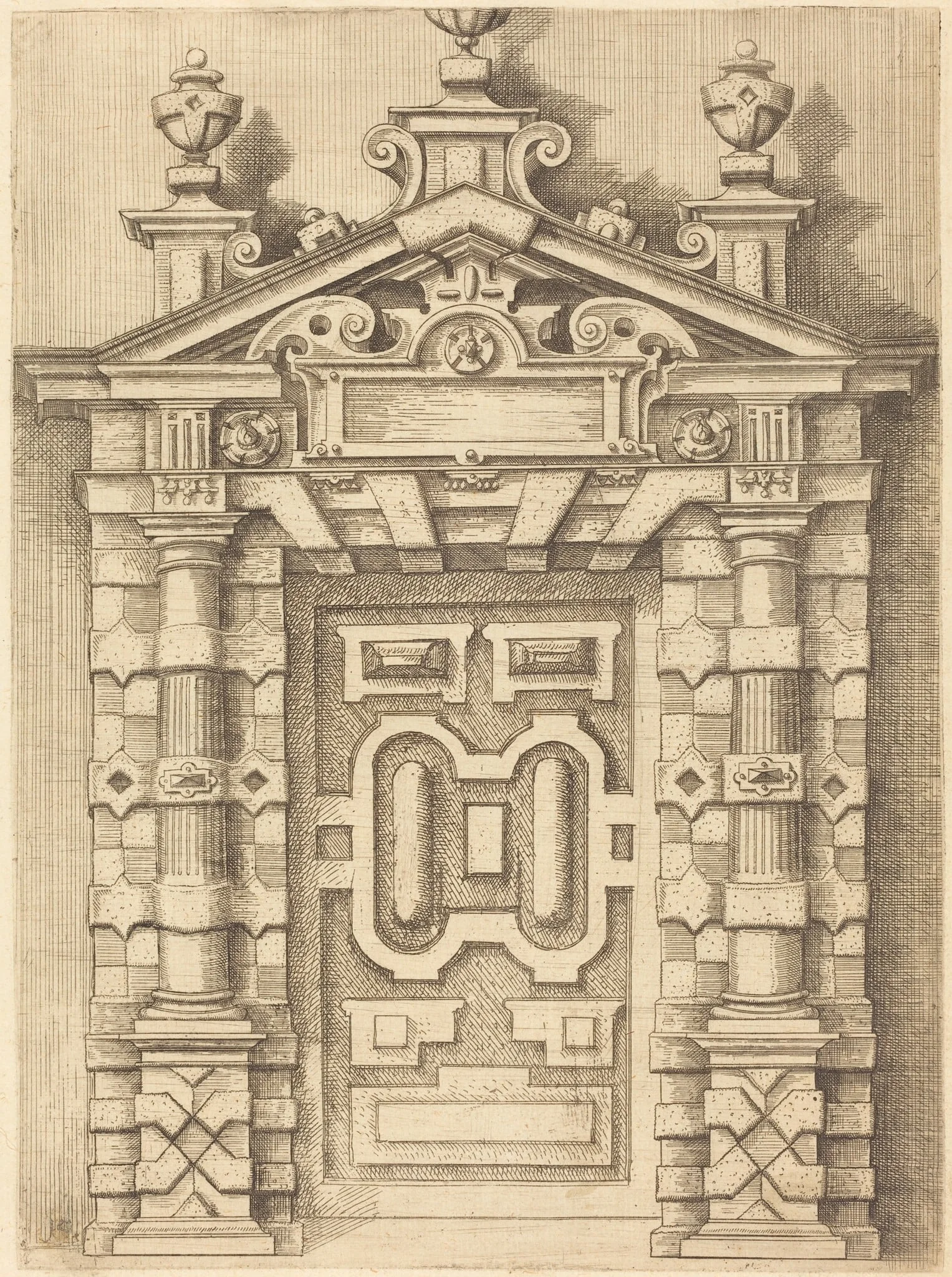 Pedimented Doorway, detail