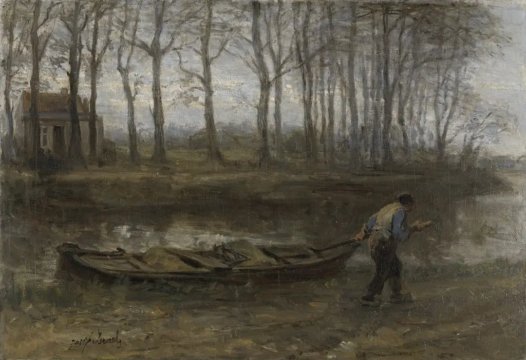 The Sand Bargeman, by Jozef Israëls, oil, 1894