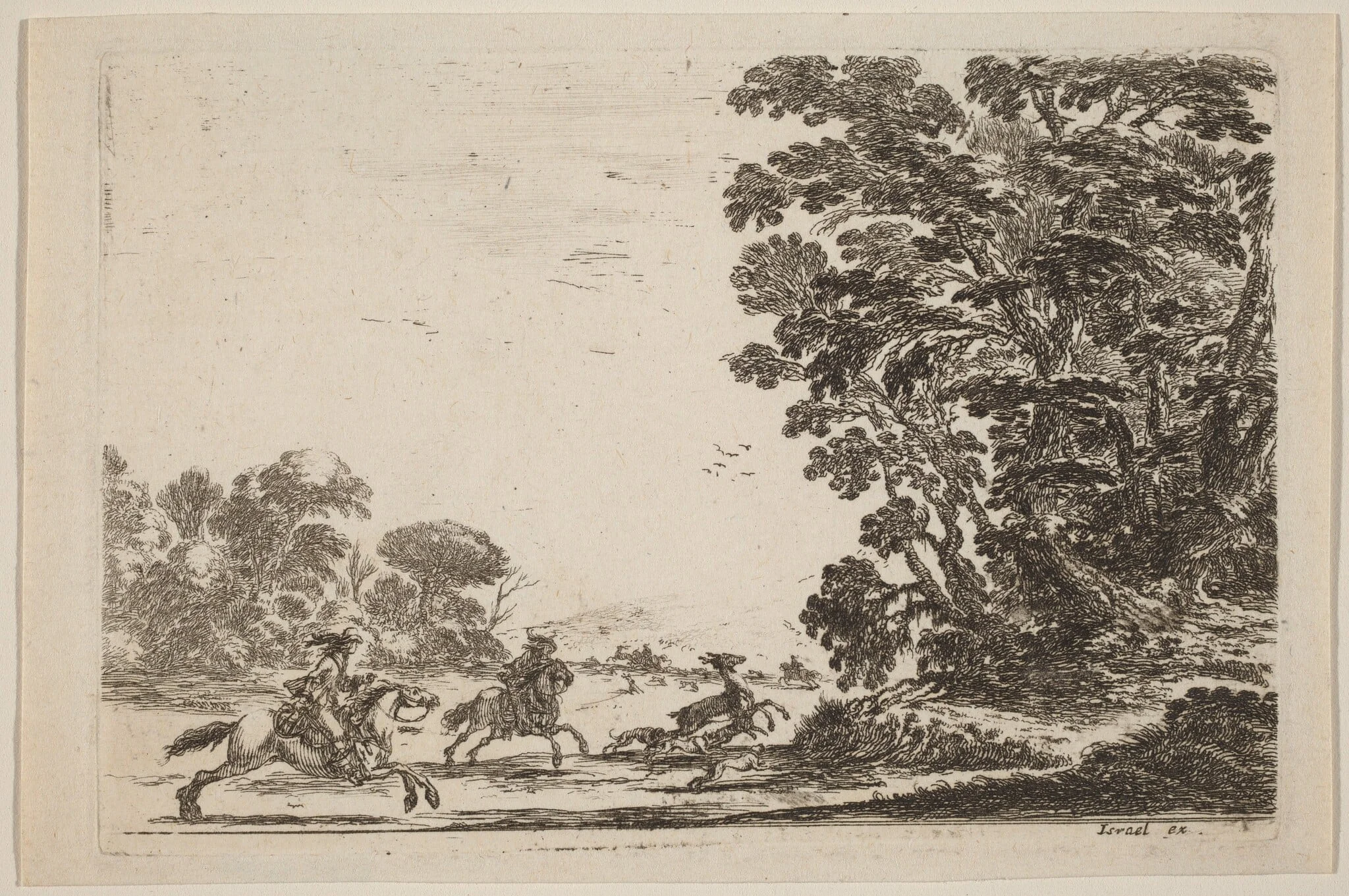 Forest with Deer Hunt, detail
