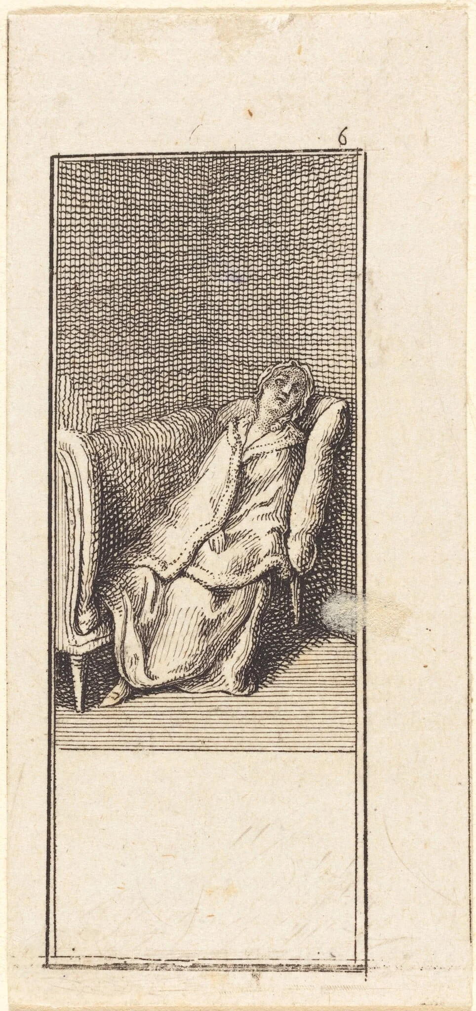 Girl Sleeping on Settee, detail