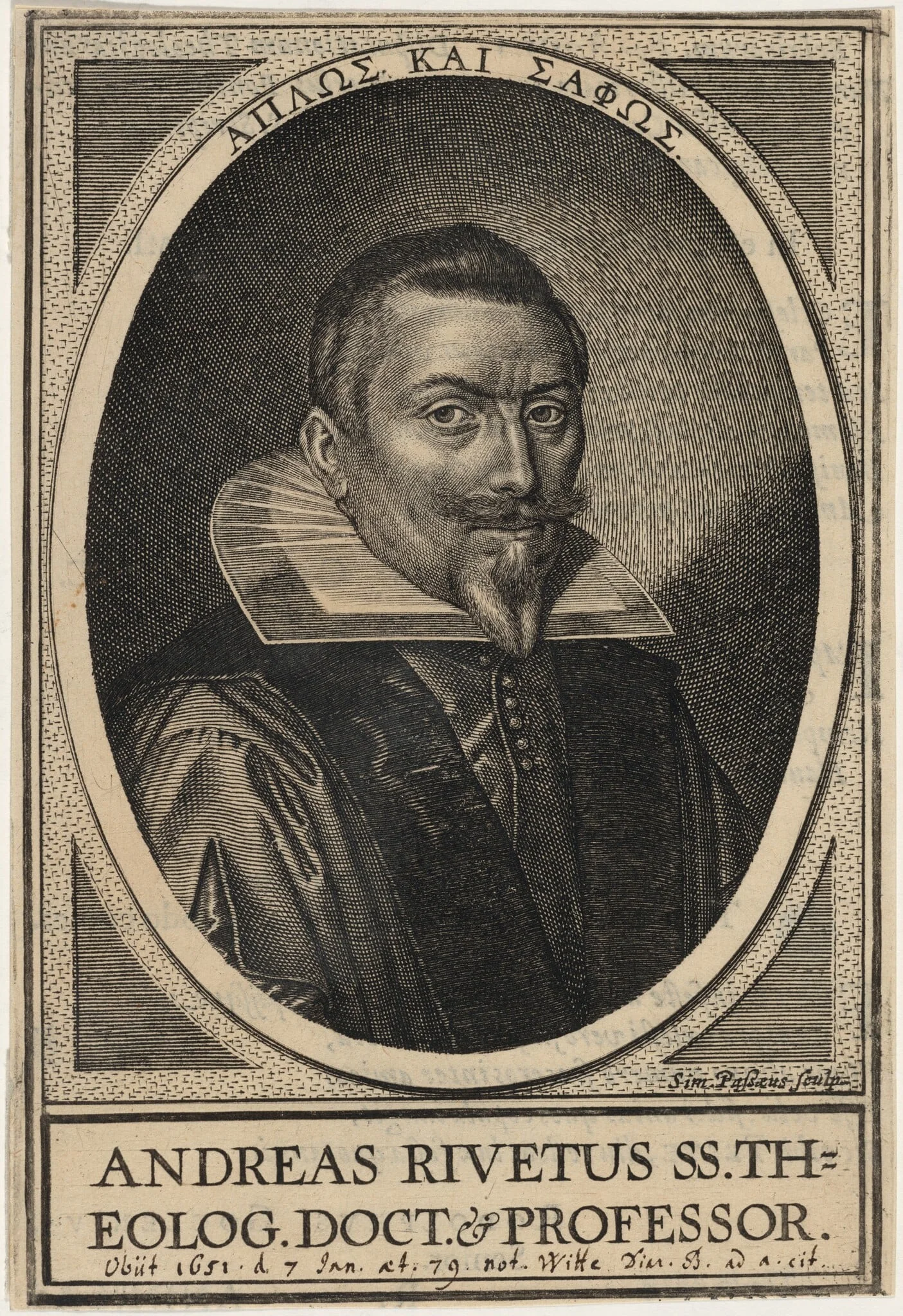 Andreas Rivetus, detail