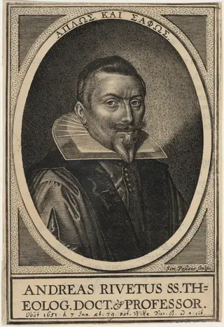 Andreas Rivetus, by Simon van de Passe, ink, 1621