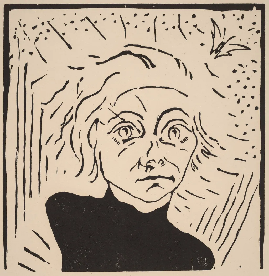 Sidi Heckel, by Walter Gramatté, ink, 1919