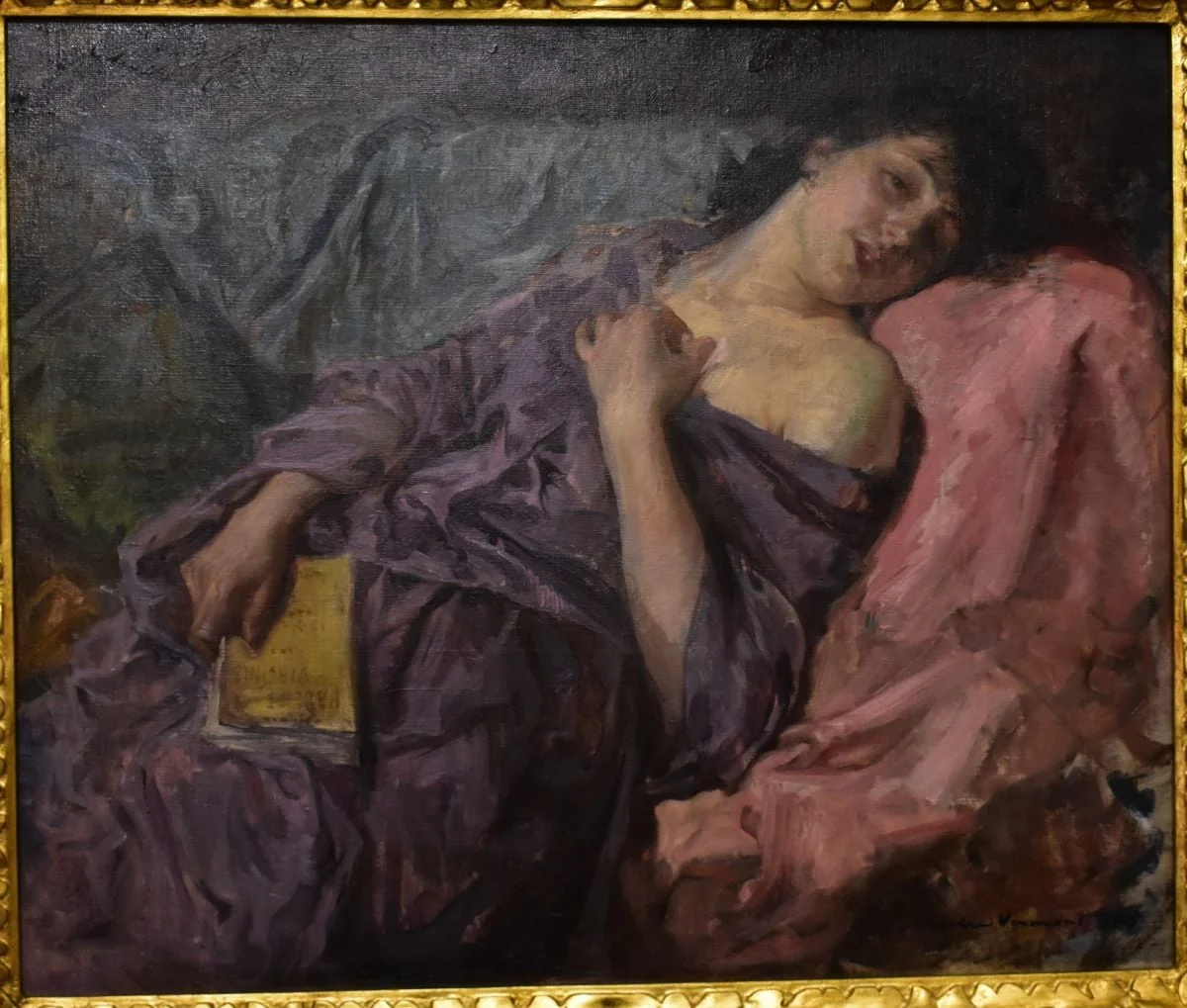 Femeia dormind (Lectură - Paul et Virginie), detail