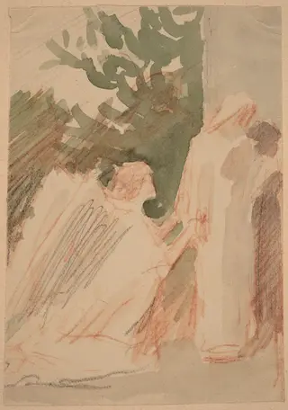 Study for a Panel, by Charles Sprague Pearce, watercolor, 1894