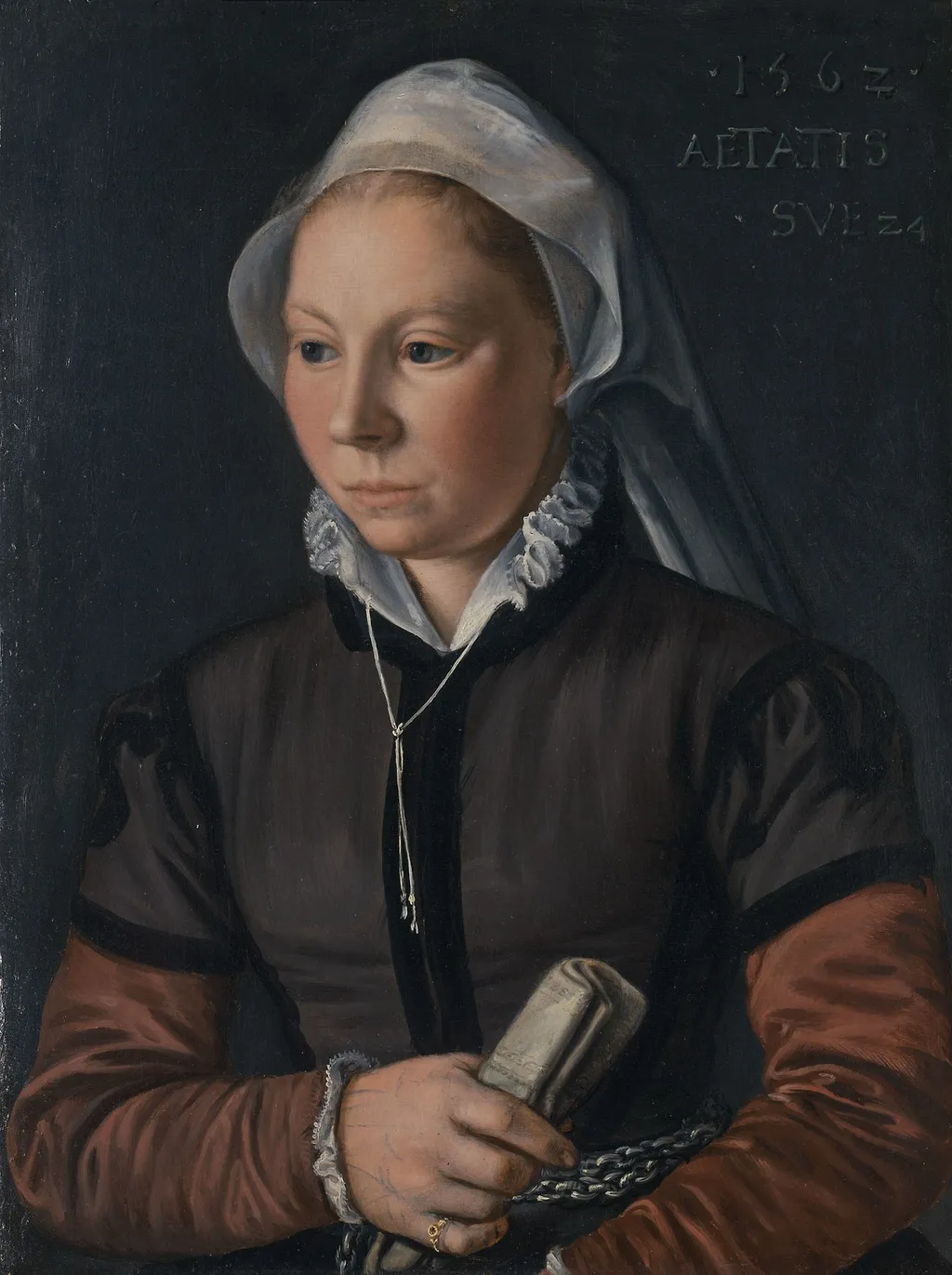Portrait of a Young Woman, by Joachim Beuckelaer, oil, 1562