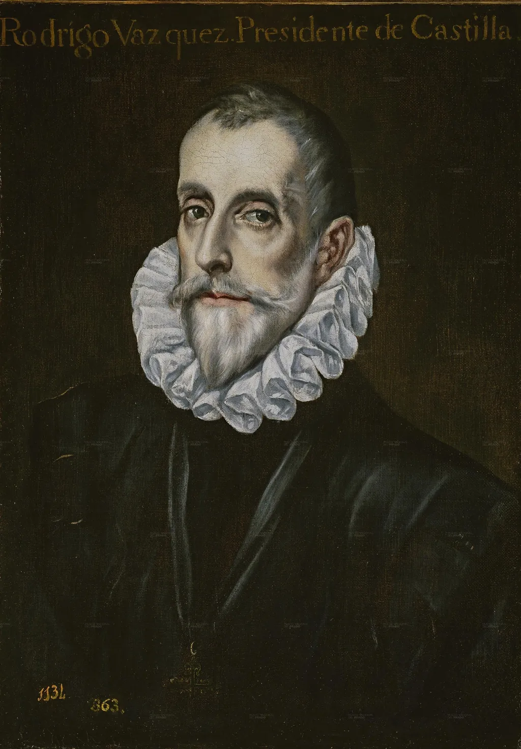 Portrait of Rodrigo Vázquez de Arce, by El Greco, oil, 1594