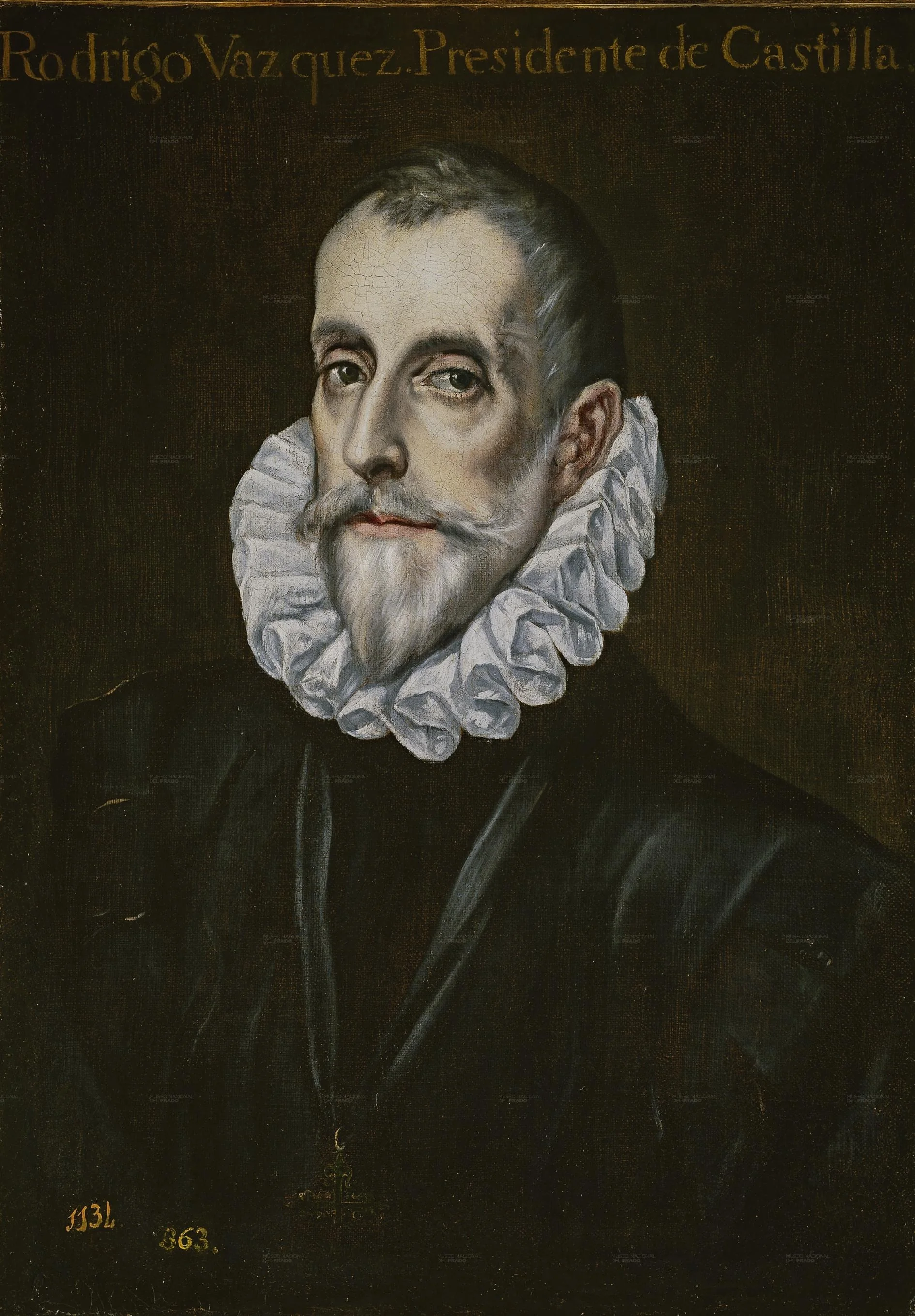 Portrait of Rodrigo Vázquez de Arce, detail