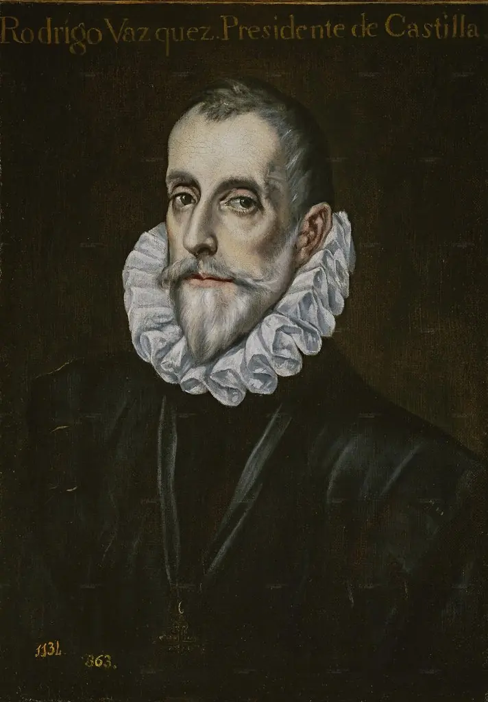 Portrait of Rodrigo Vázquez de Arce, by El Greco, oil, 1594