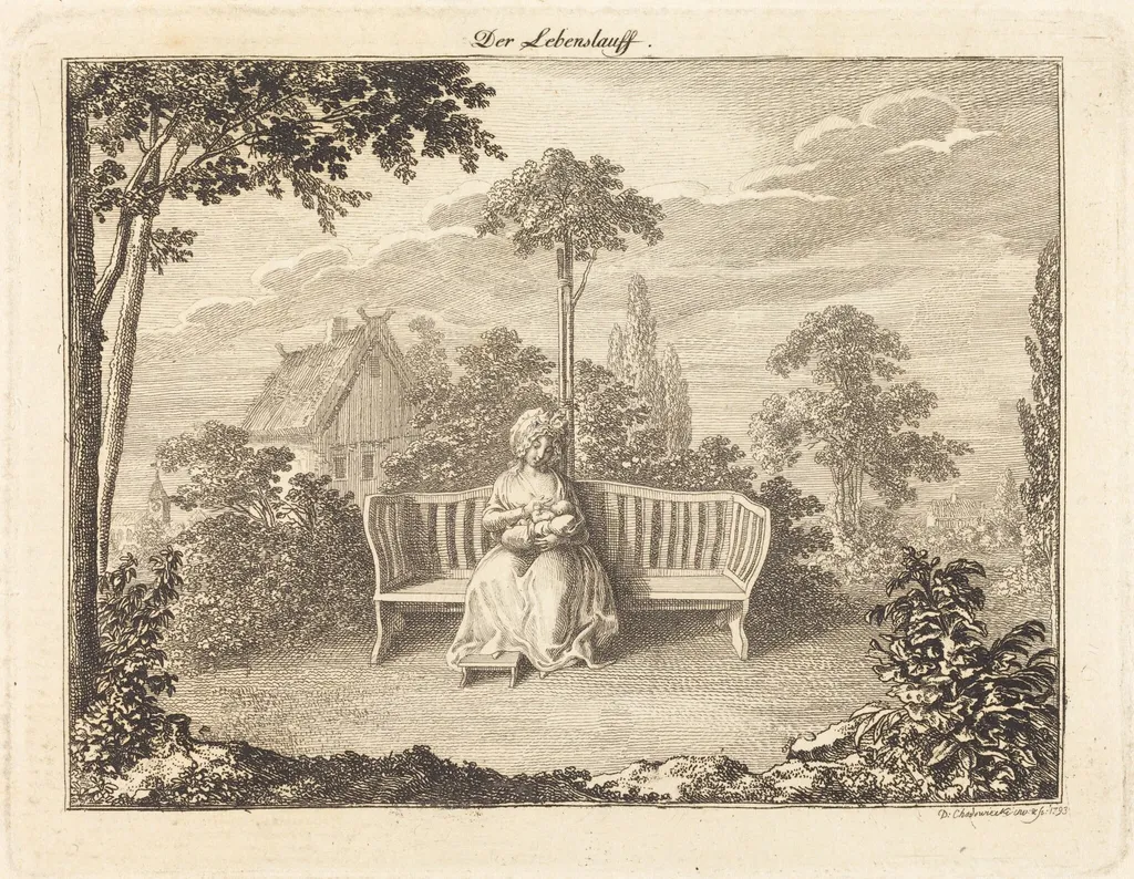 Infancy, by Daniel Nikolaus Chodowiecki, ink, 1793