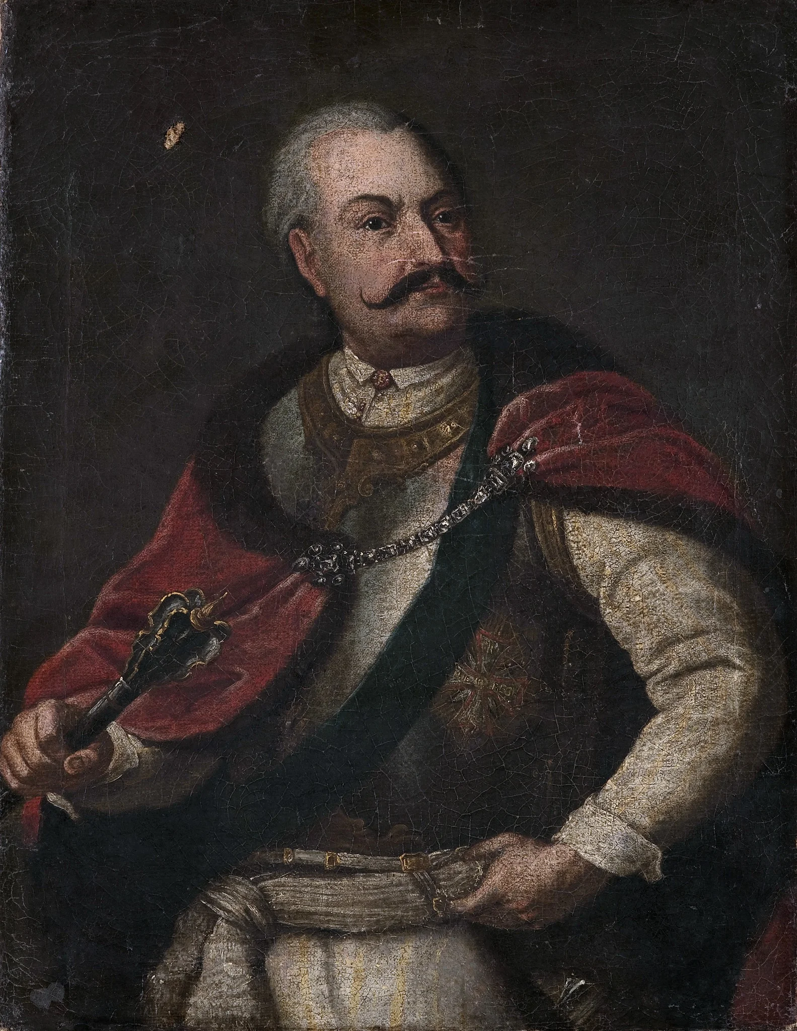 Portrait of prince Samuel Korecki /?/ Pogonia coat of arms (1621–1651), starosta of Ropczyce, detail