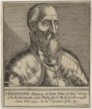 Duke of Alva, by William Marshall, ink, 1642