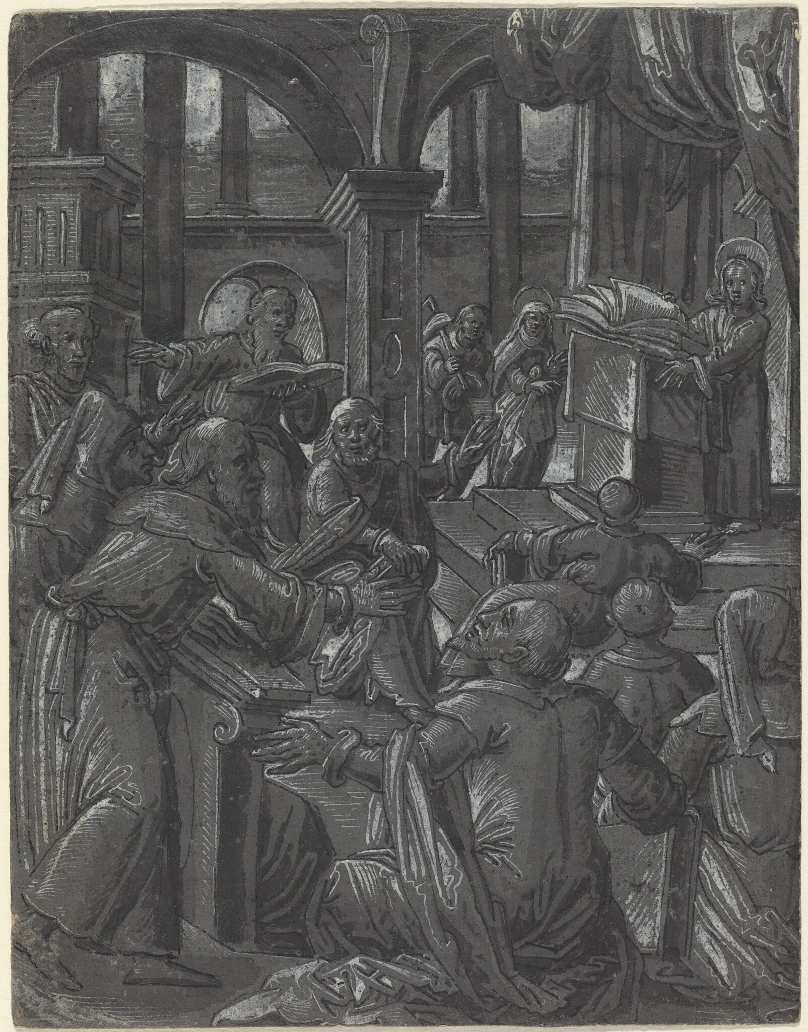 Christ Disputing with the Doctors, detail