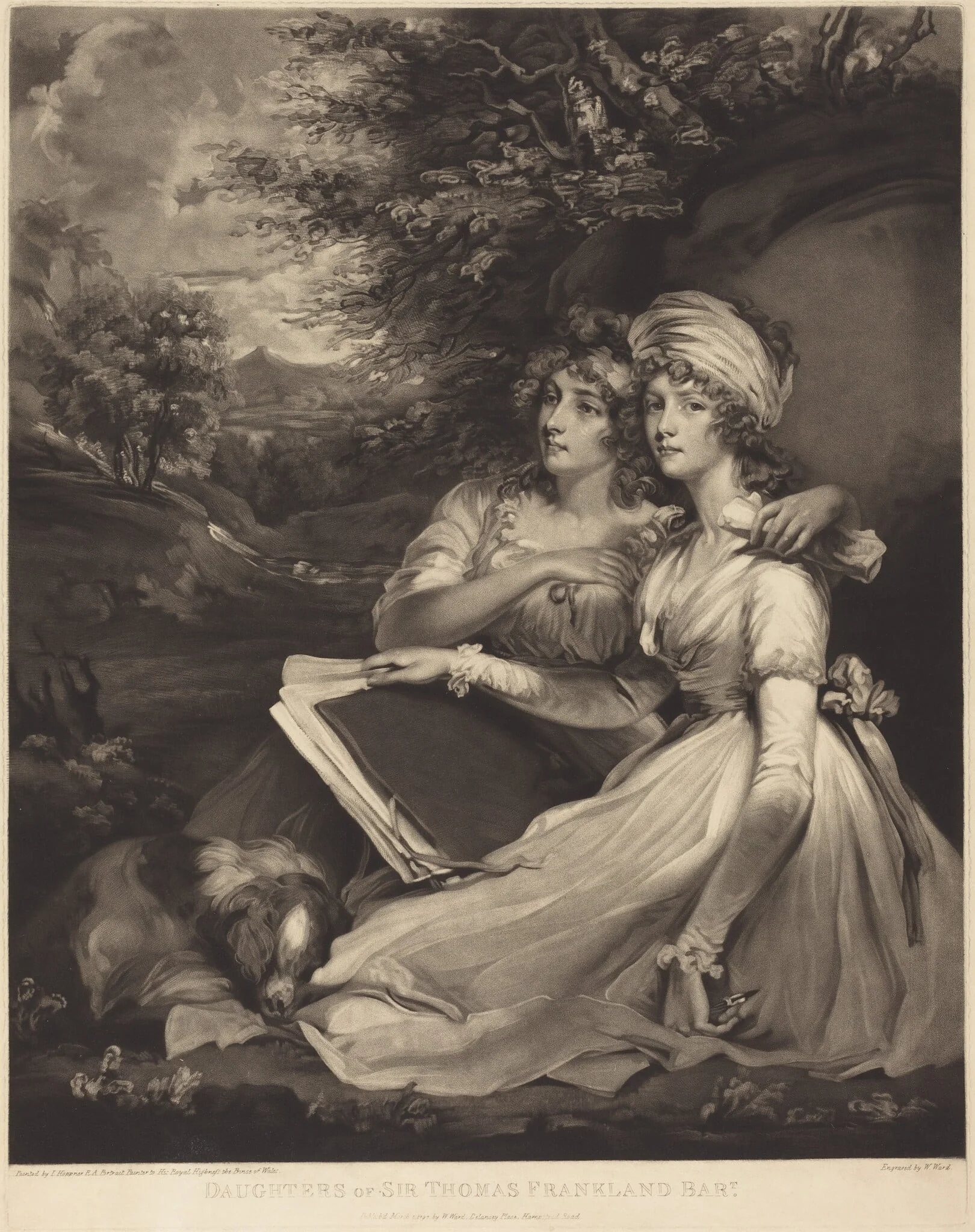 Daughters of Sir Thomas Frankland Bart (The Sisters), detail