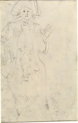 Man on a Horse [verso], by Jean Honoré Fragonard, chalk, 1769