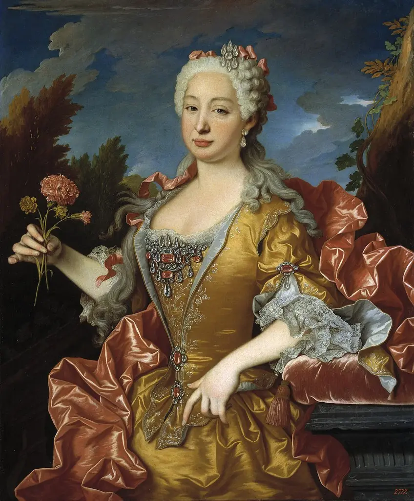 Barbara of Braganza Queen of Spain, by Jean Ranc, oil, 1729