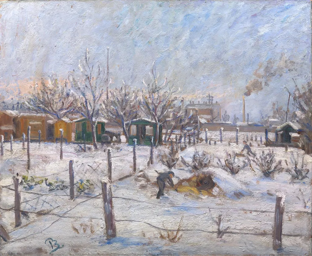 Winter at Nørrebro, by Peter Rostrup Bøyesen, oil, 1913