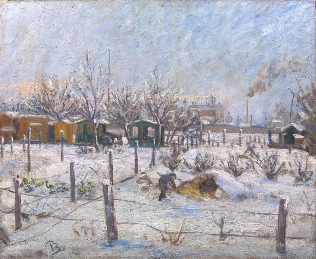 Winter at Nørrebro, by Peter Rostrup Bøyesen, oil, 1913