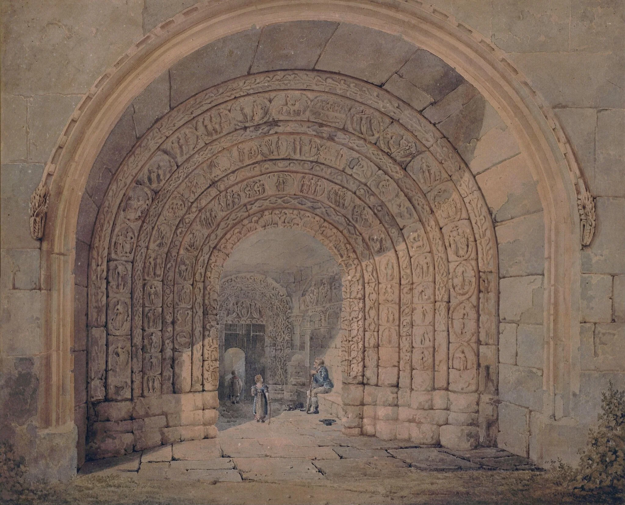 The South Doorway of Malmesbury Abbey Church, detail
