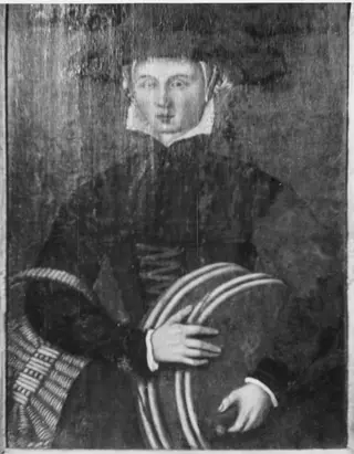 Woman from Heiloo in country dress, by J. van Horst, oil, 1570