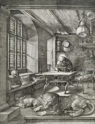 St Jerome in his Study, by Albrecht Dürer, 1514