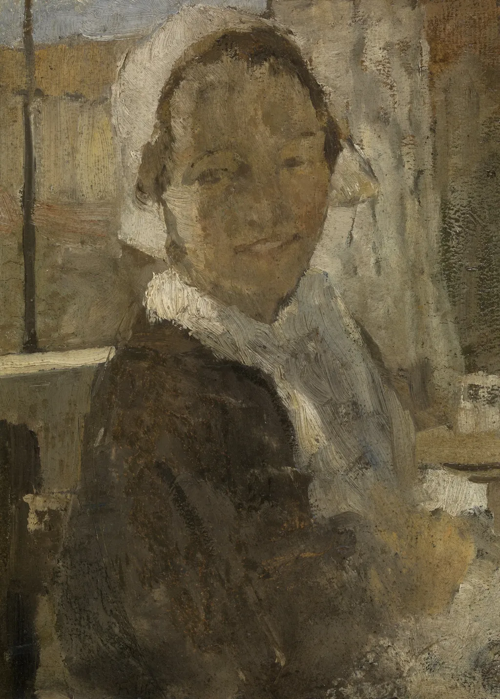 Young Girl, by Fritz von Uhde, oil, 1889
