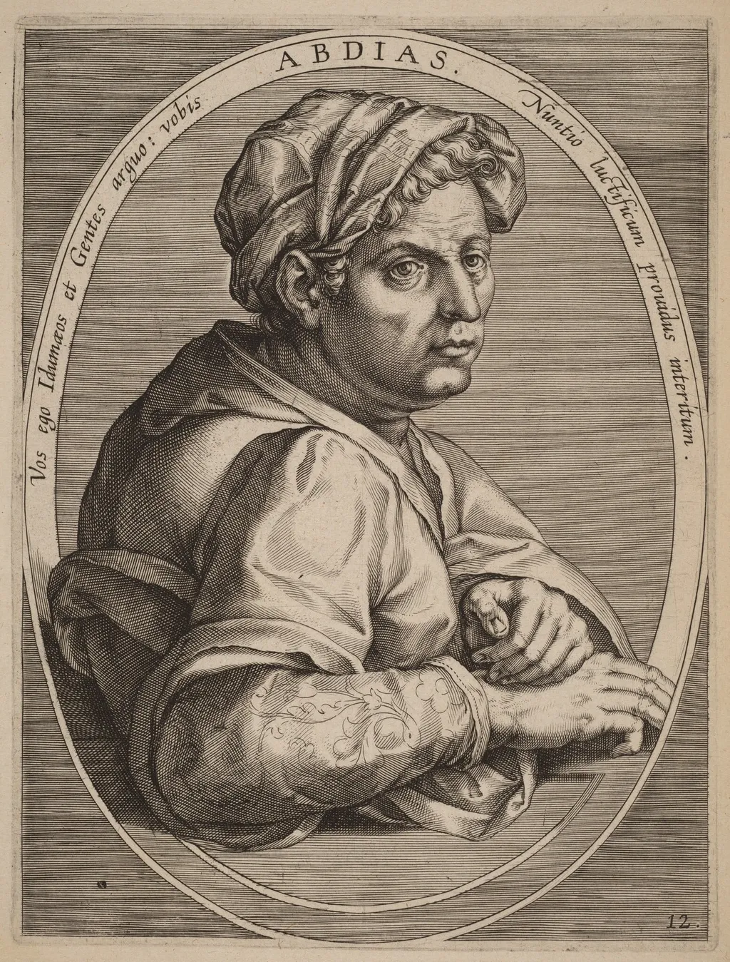 Abdias, by Theodor Galle, ink, 1613