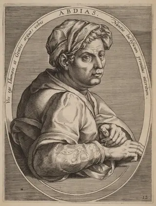 Abdias, by Theodor Galle, ink, 1613