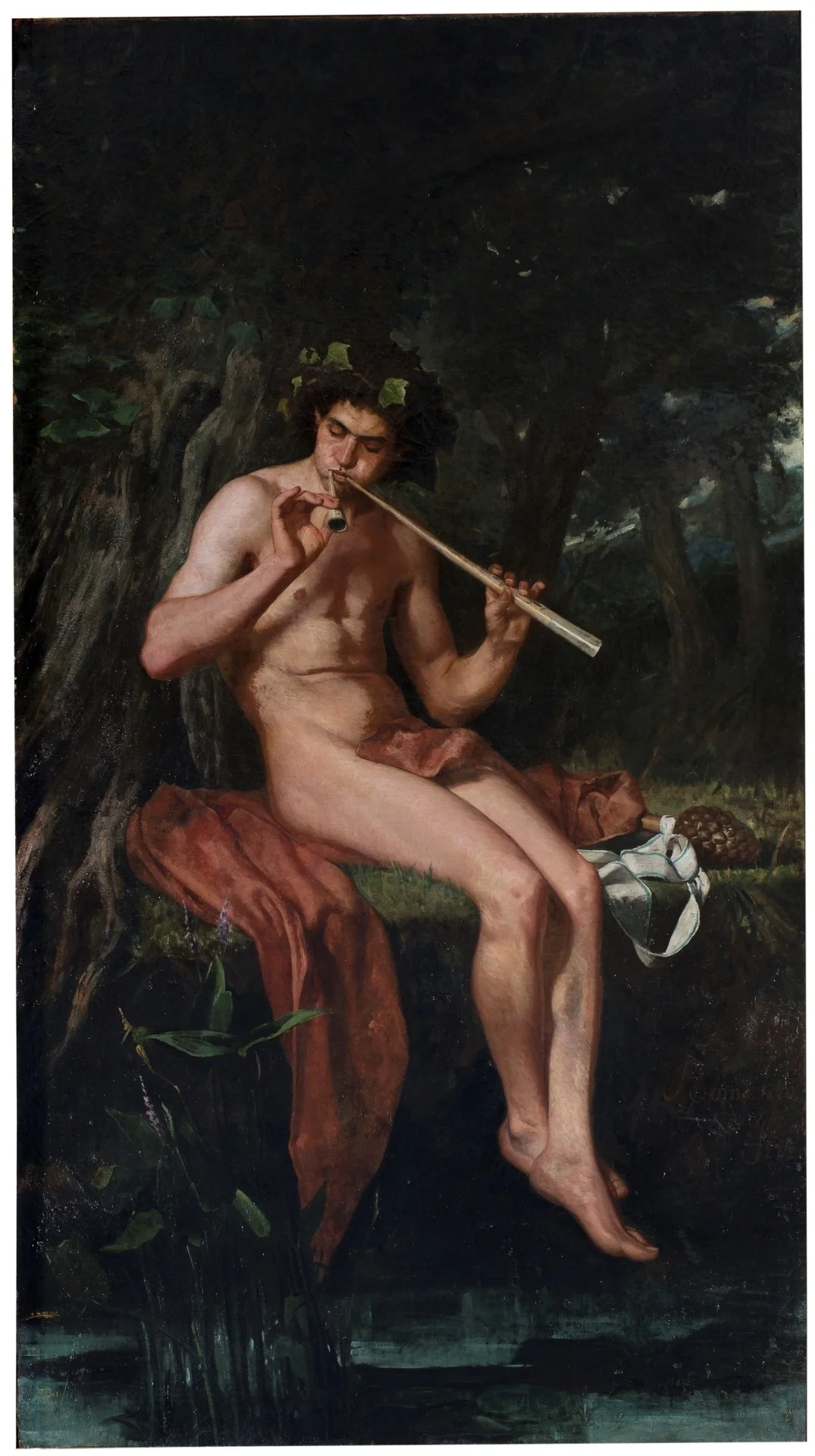 Un fauno, detail