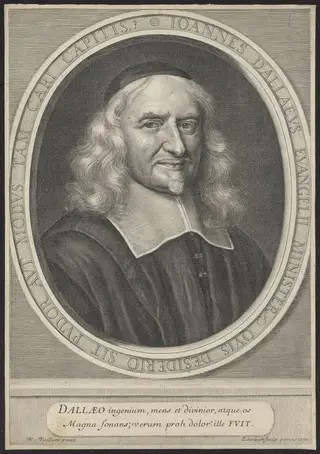 Portrait of Johannes Dallaeus/ Jean Daillé, by Lombert Pierre, unspecified, 1670