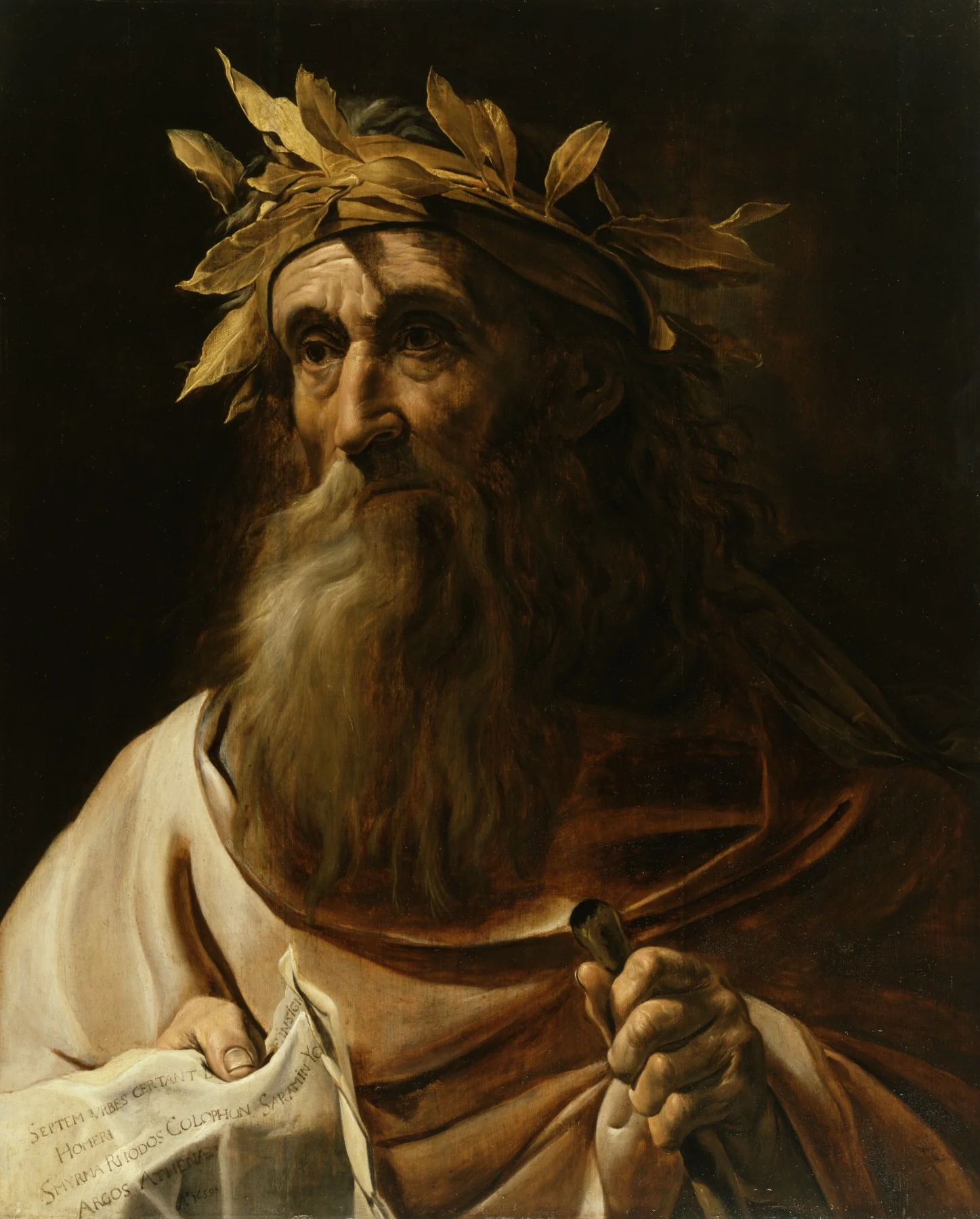 Portrait of the Poet Homer, detail