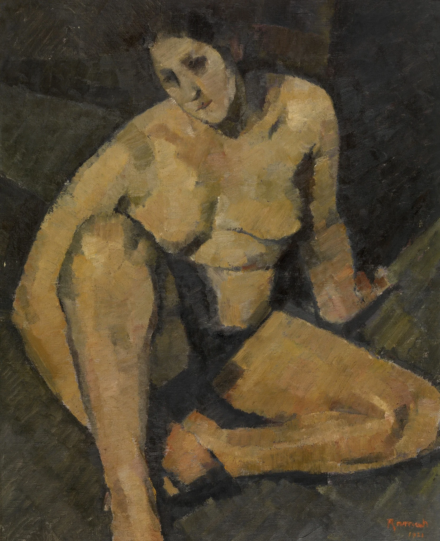 Sitting Nude, detail