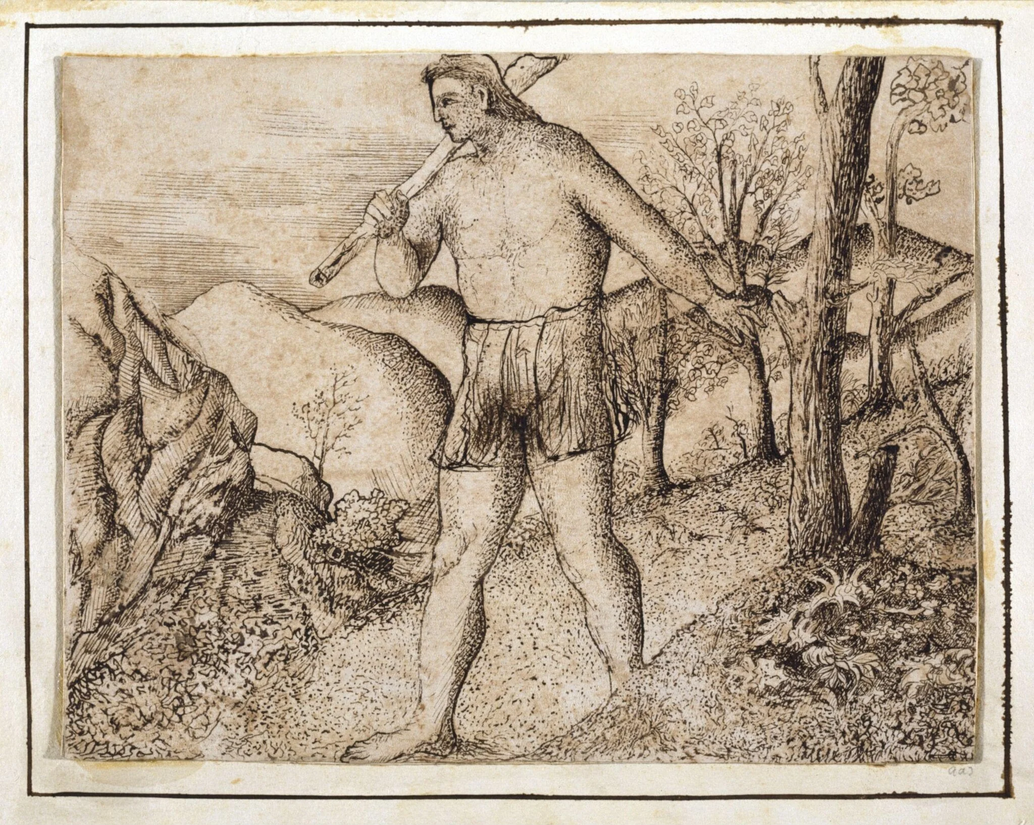 drawing from Ionides Album, detail