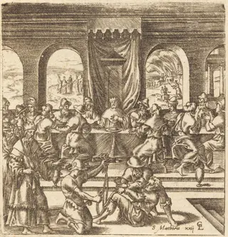The Parable of the Marriage Feast, by Léonard Gaultier, ink, 1578