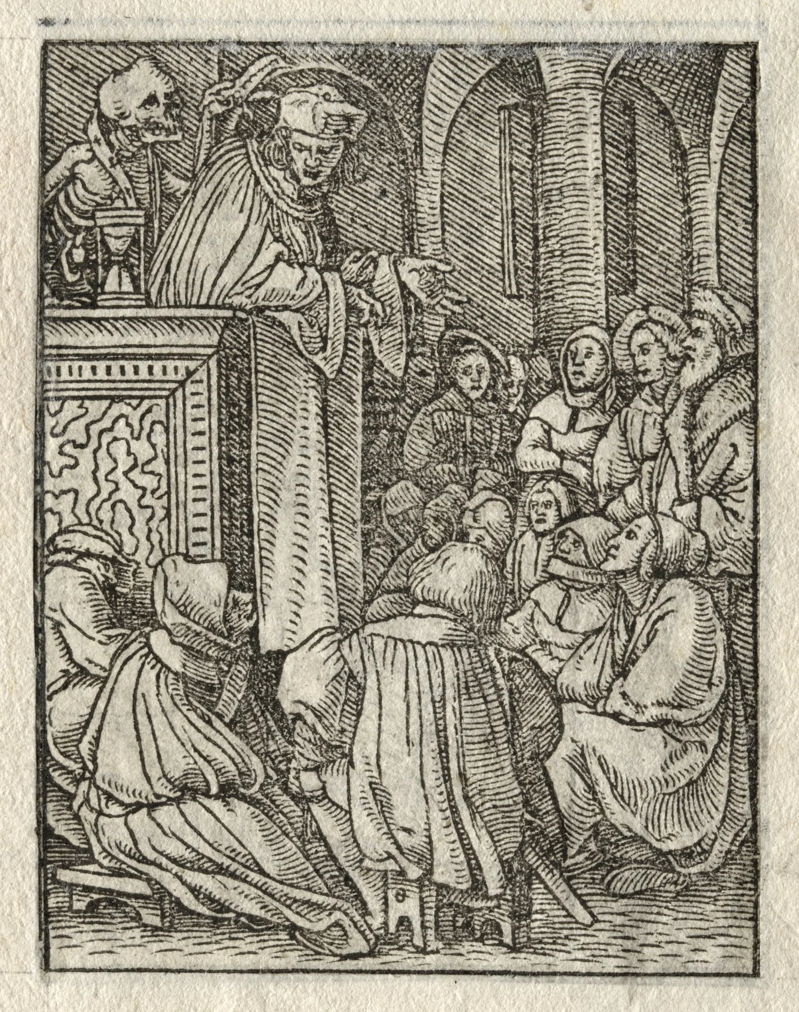 The Dance of Death: The Preacher; The Priest, detail