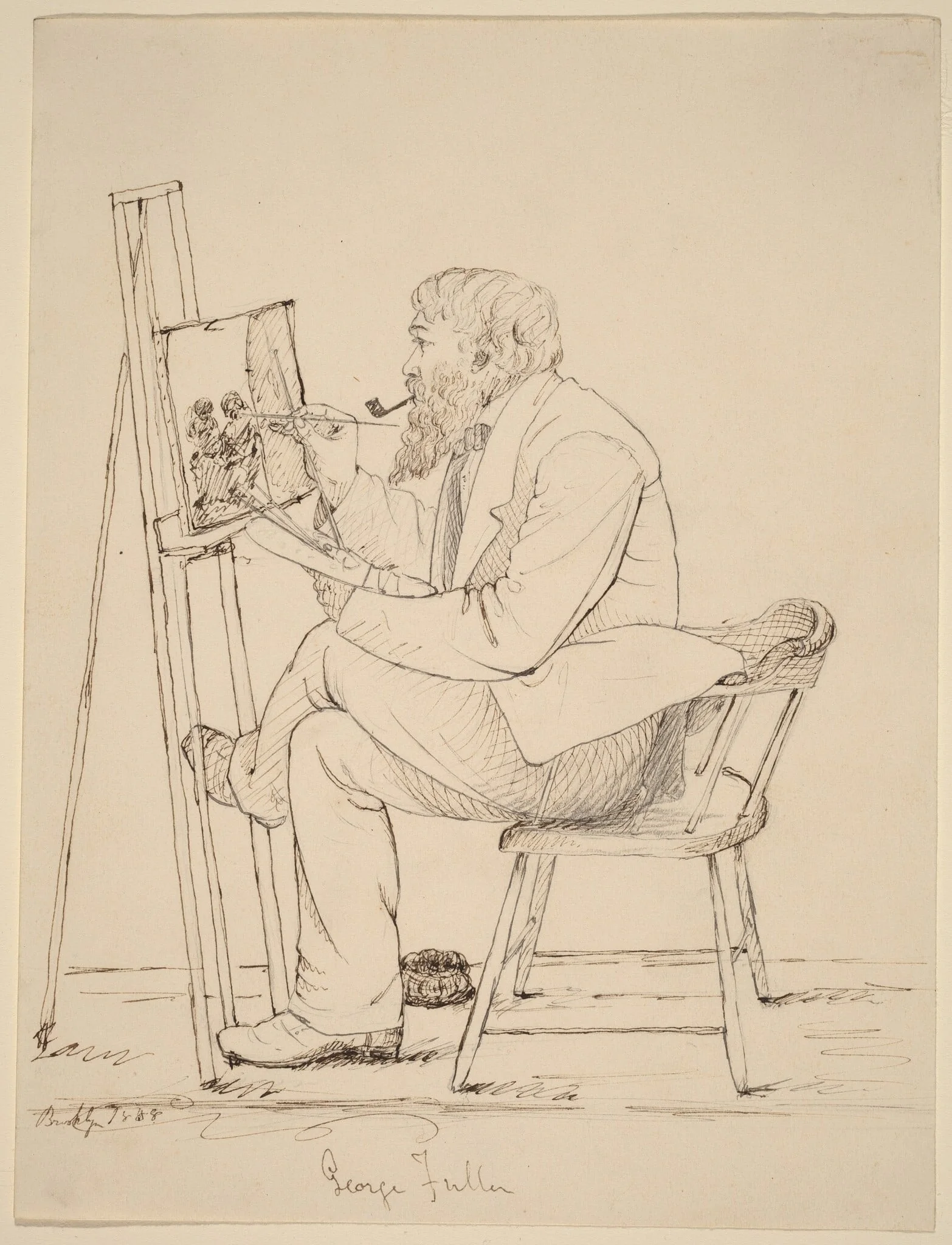 Sketching - George Fuller, detail