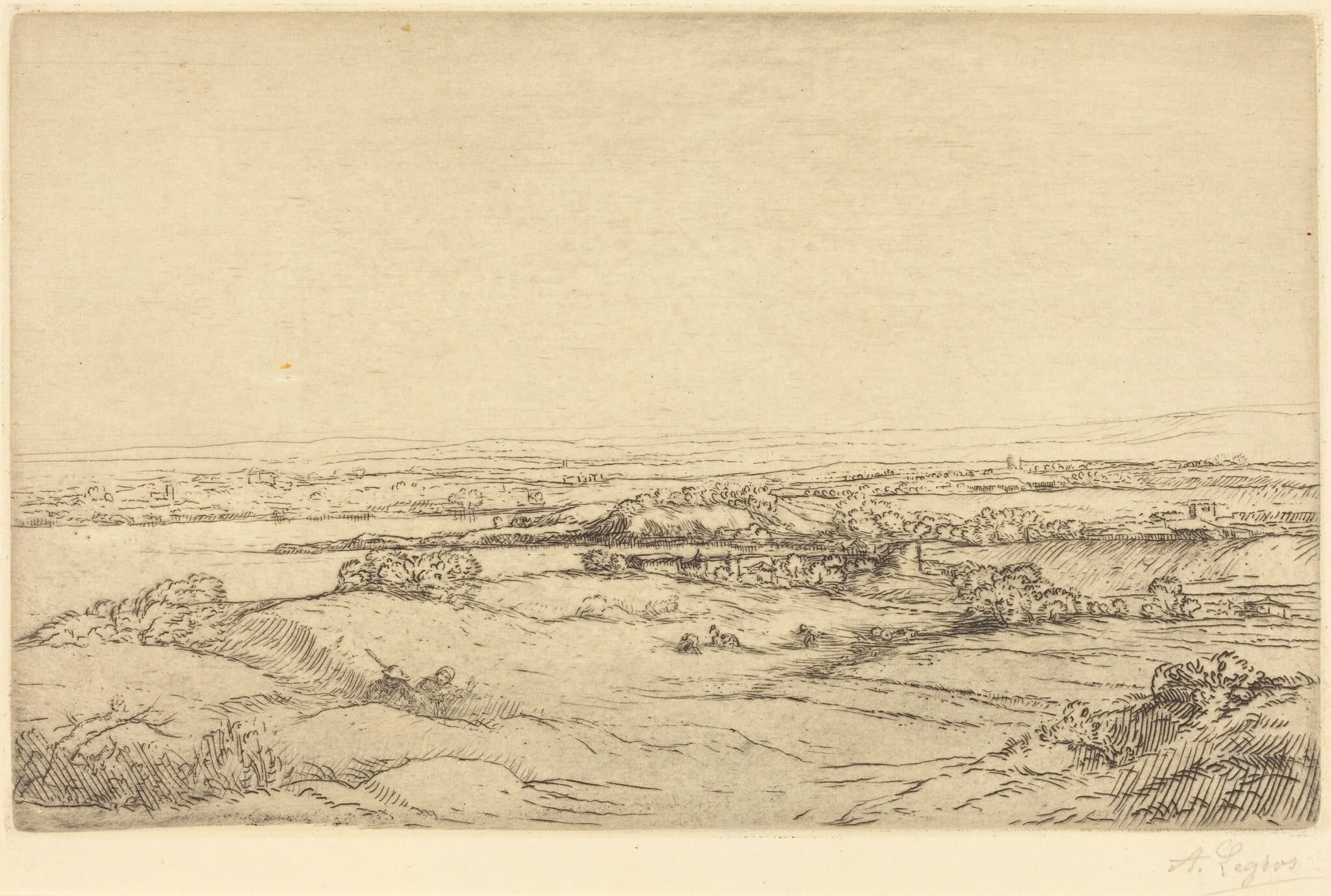 Plain near a Lake (La plaine pres du lac), detail