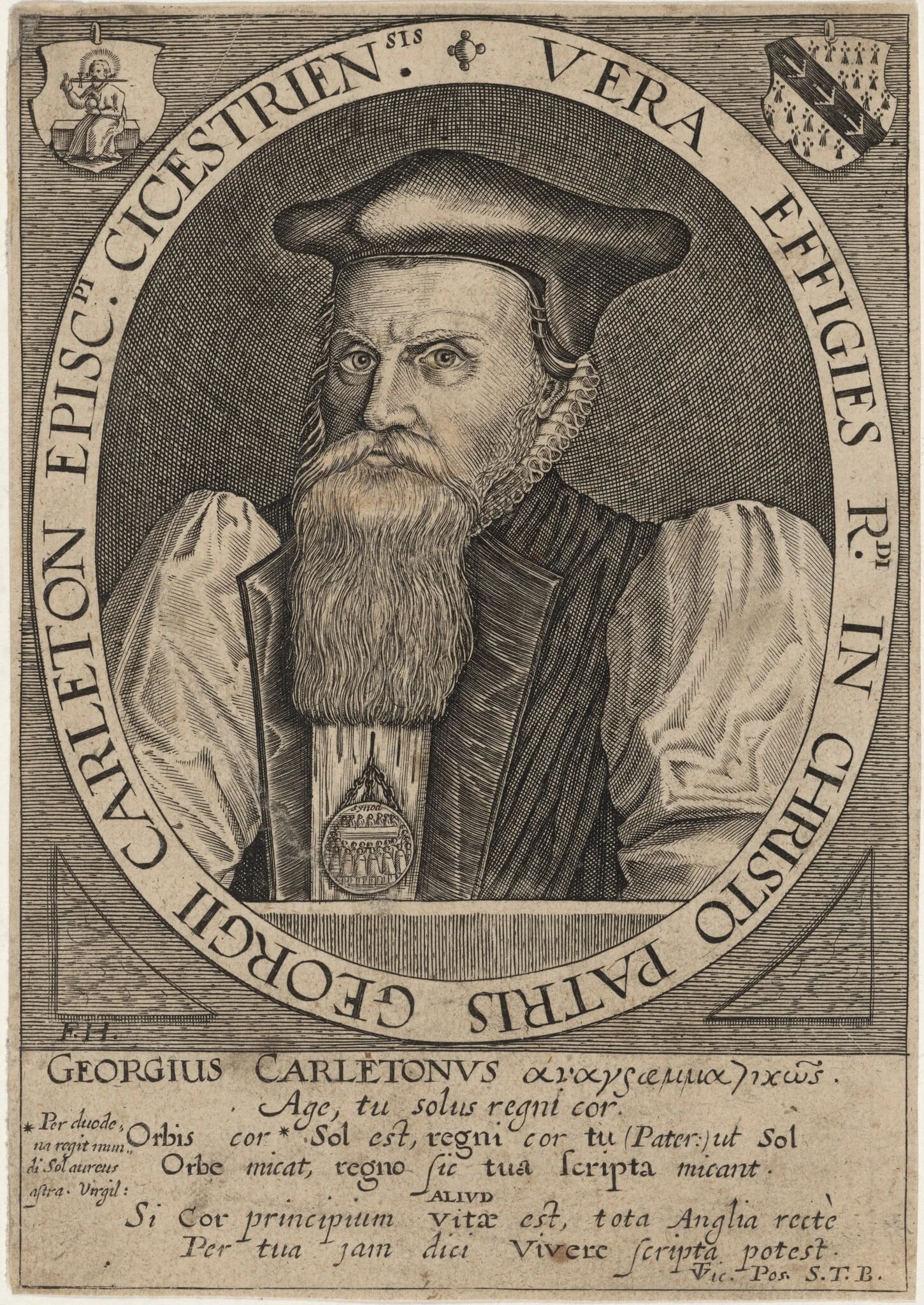 George Carleton, Bishop of Cheschester, detail