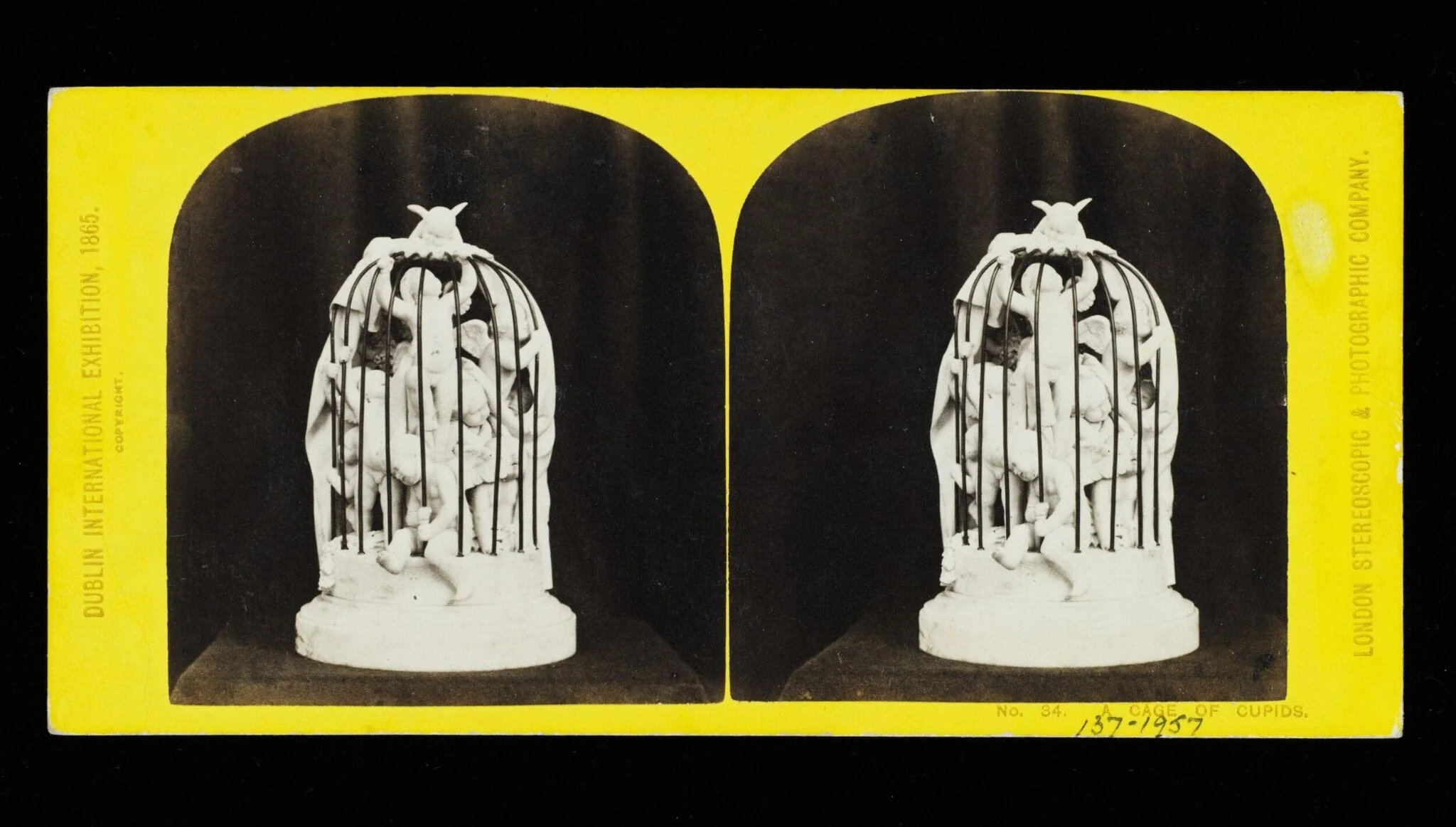 'A Cage of Cupids' at the Dublin International Exhibition 1865, detail
