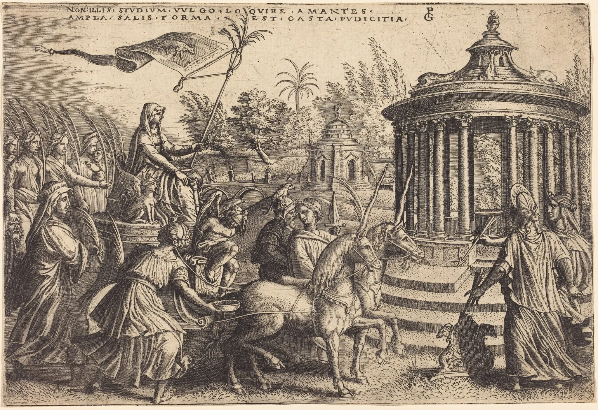 The Triumph of Chastity, detail