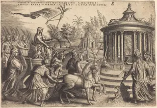 The Triumph of Chastity, by Georg Pencz, ink, 1539